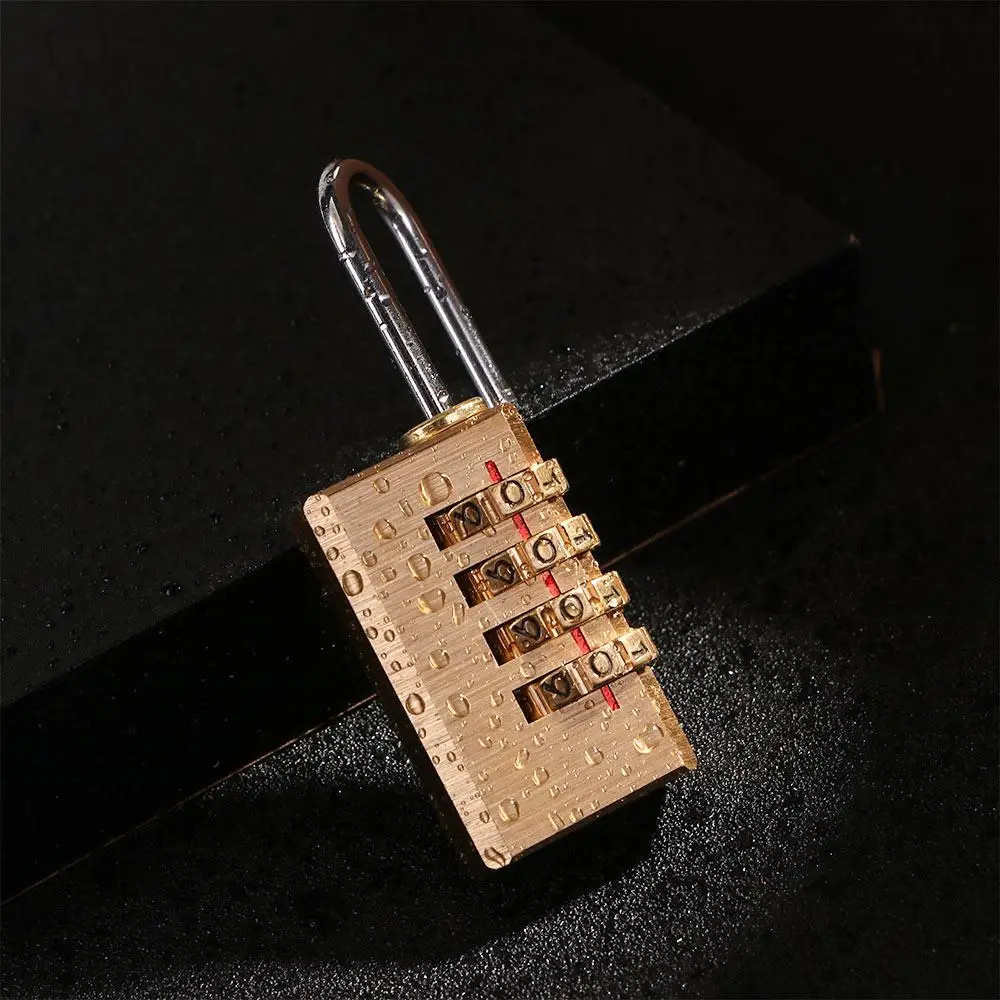 for Gate Escape Props Pure Cooper Security Tool 4 Digits Number Mini Password Code Brass Combination Lock Padlock Password Lock