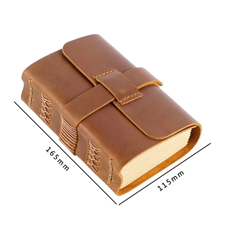 First Layer Cowhide Notebook Thickened Retro Chinese Style Planner Journal Diary Kraft Paper Notepad Kraft Paper Journal