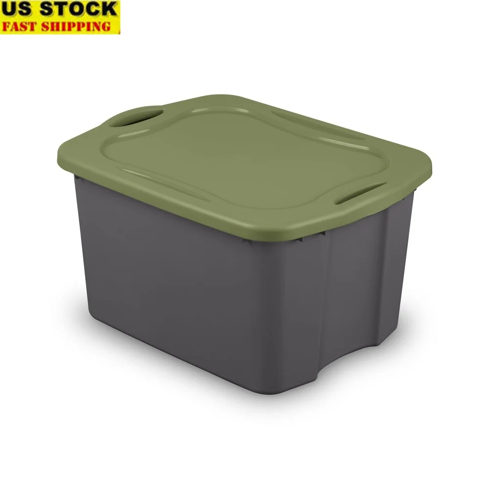 EZ Carry Plastic opbergbak met handgrepen met volledige handgrepen Gemakkelijke mobiliteit Ideale kledingopslag Thuiskantoor Organisatie Stapelbaar