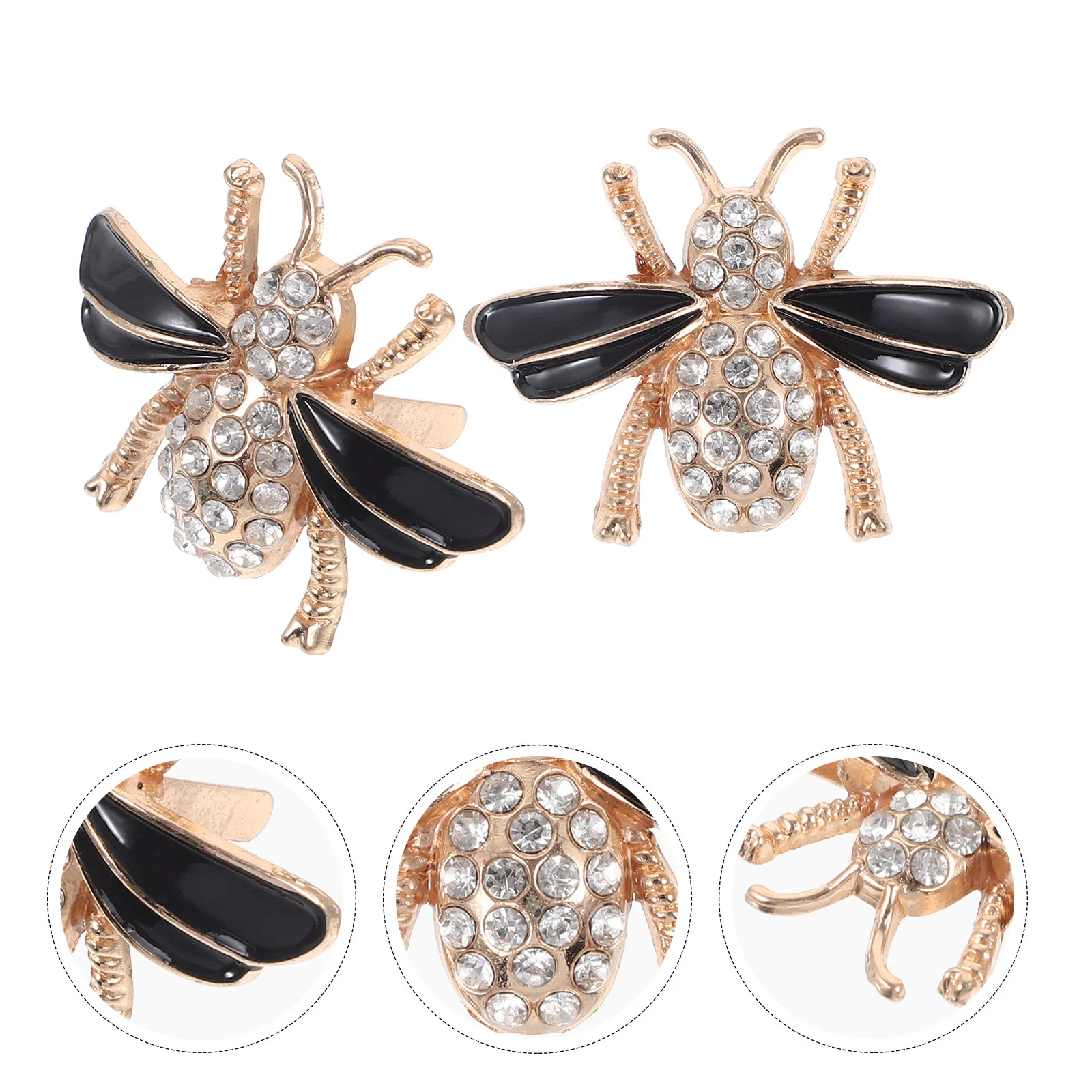 2 Pcs Accessories for Girls Shoe Buckle Bee Charm Clips Buckles Women Decor Miss