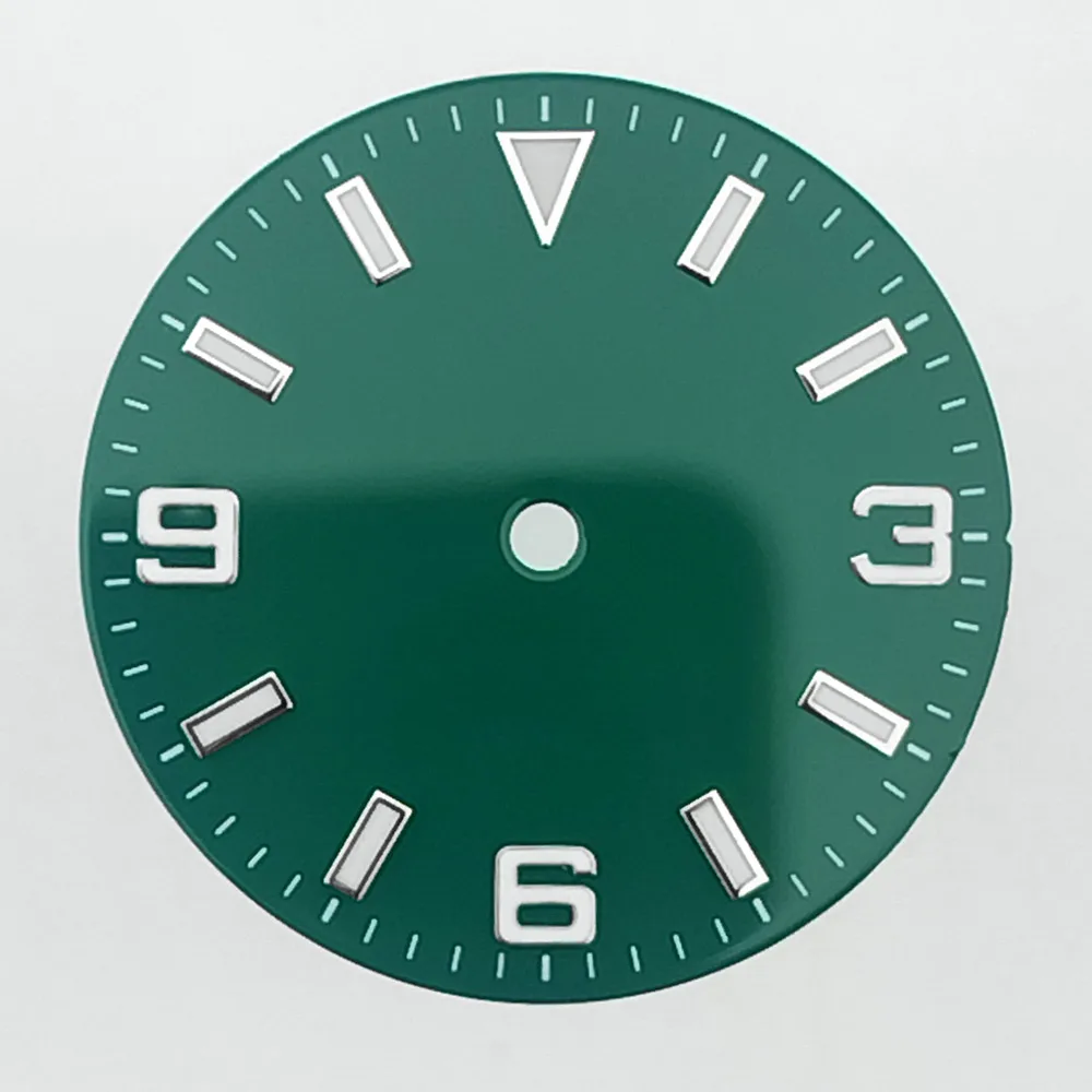 28,5 mm Zifferblatt, passend für NH35/8215/2824 Uhrwerk, BGW9, blau leuchtend, grün, rosa, hellblau, Uhrenzifferblätter, Uhrenteile, individuelles LOGO, Name – Detail 8