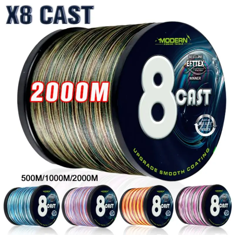 

2024 NEW 8 Threads Braided Fishing Line Saltwater Multifilament 500M 1000M 2000M Super Strong Smooth Carp Fly Wire From PE Line