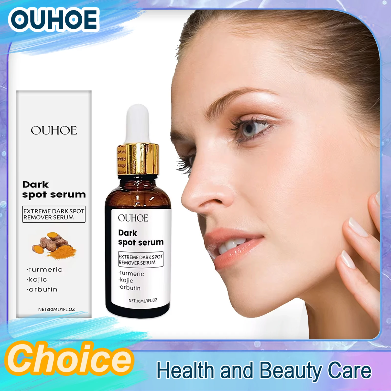 Brightening Face Serum Fade Dark Lighten Melanin Pigment Correction Shrink Pore Hydrate Repair Moisturizing Rejuvenating Product