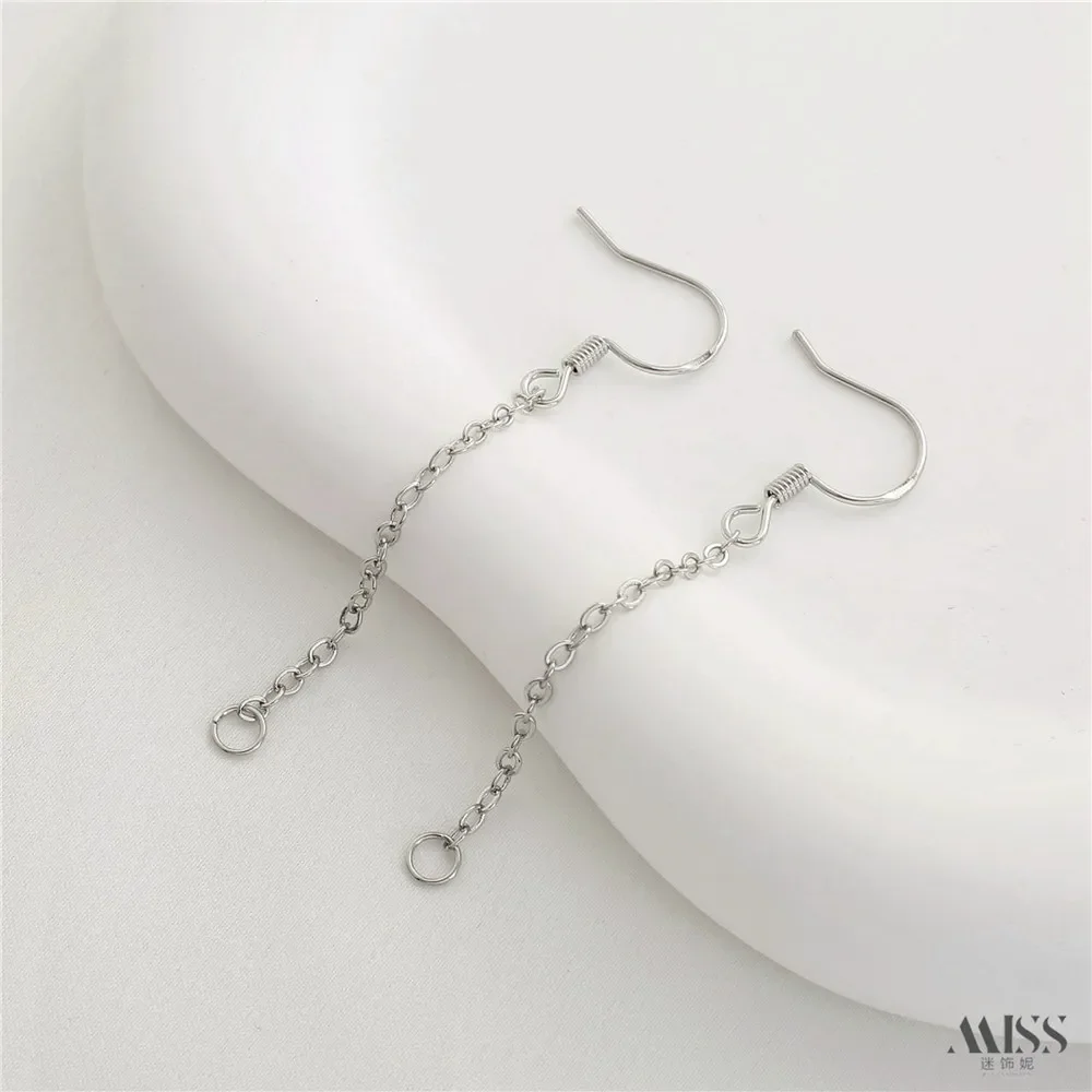 14K Gold Lettering S925 Extension Chain, Earrings, Ear Hooks, DIY Handmade Ear Hangers, Earrings, Pendants, Accessories.