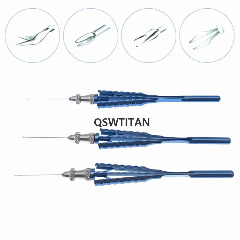 25G 23G Ophthalmic Capsulorhexis Forceps Removable Head Retinal Serrated Forceps Eye Surgical Instrument