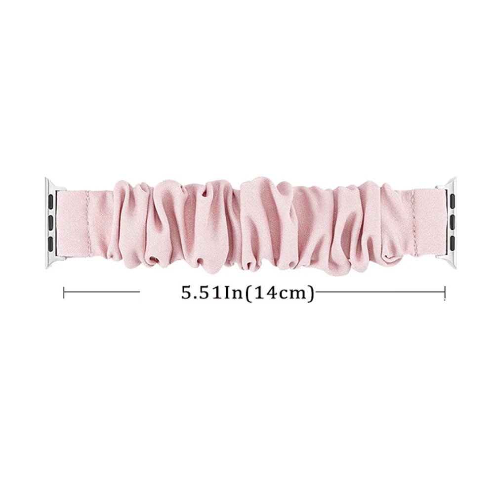 Scrunchie Strap for Apple Watch Band 44mm 40mm 42mm 41mm 38mm 45mm 49mm Ultra Nylon Solo Loop Bracelet iWatch Women 8 7 6 5 4 SE image 6