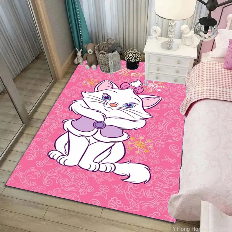 

Disney Mary Cat Large Area Rug HD Carpets for Living Room Kitchen Bedroom Sofa Home Decor Doormat Kids Floor Anti-slip Mat Gift