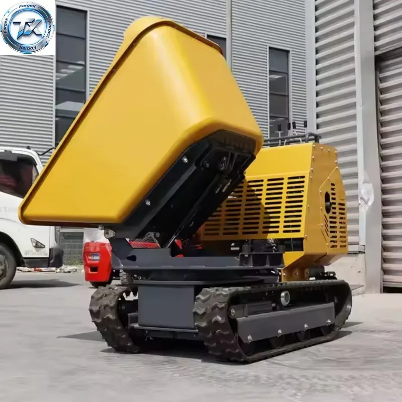 

【Multi-functional】Crawler Dumper Factory Price 1000kg Manual Tracked Dumper Agricultural Self Loading Hydraulic MINI Dump Truck
