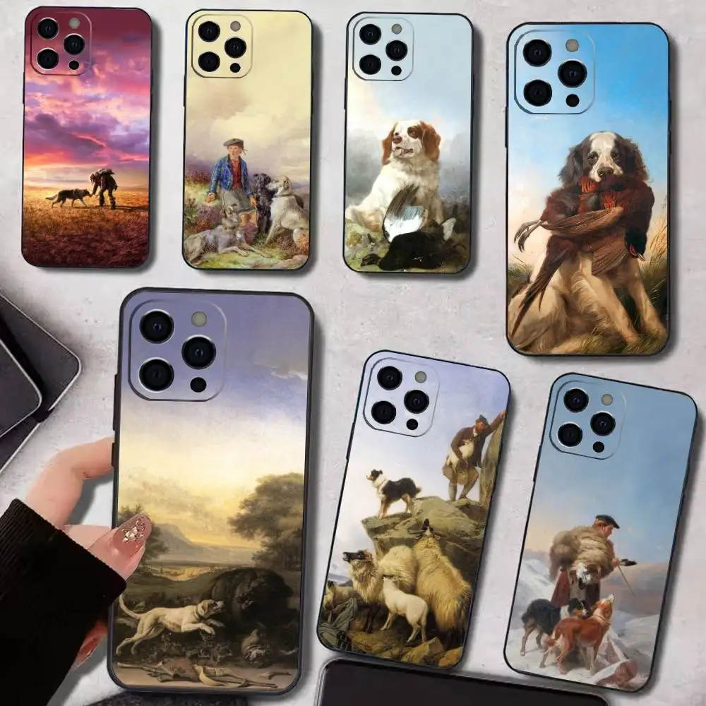H-Hunter Dog Hunting Phone Case For iPhone 17,16,15,14,13,12,11 Plus,Pro Max,XS,Soft Silicone Black Cover