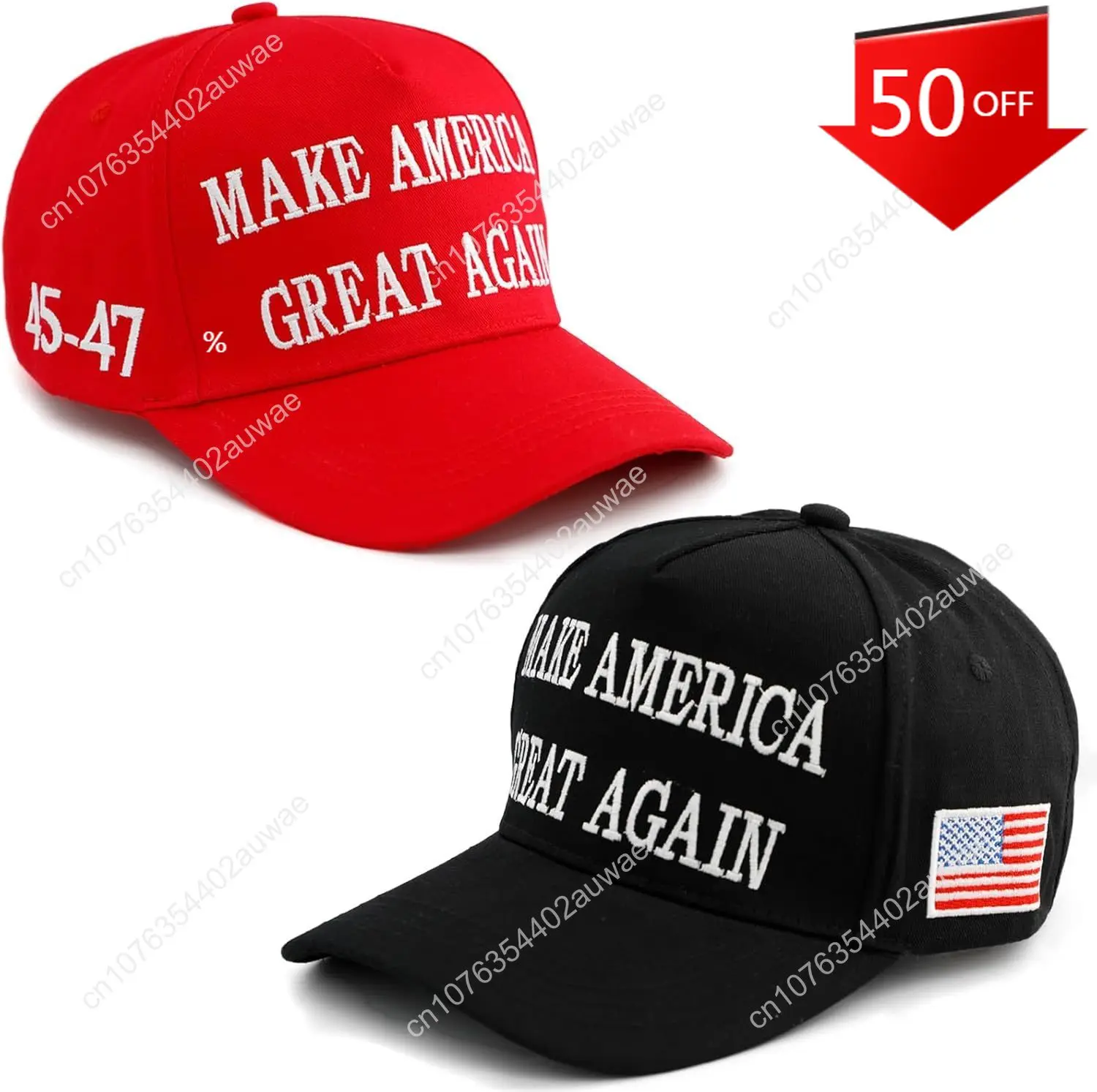 Kapelusz MAGA, czapka z daszkiem 45-47 Trump Musk 2024 Make America Great Again Slogan