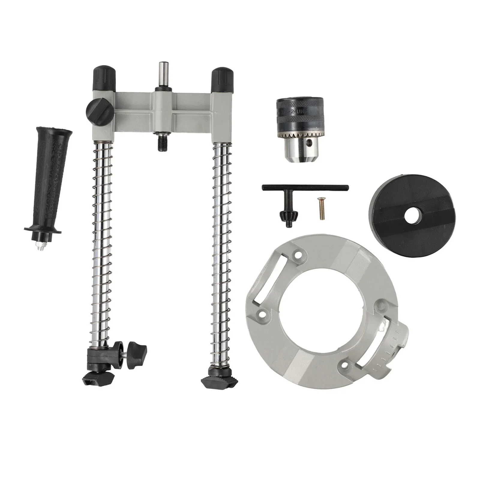 

Stand Drilling Guide Pipe Drill Holder Easy Drilling Adjustable Angle Handle Perfect for Wood Marble and Round Pipes