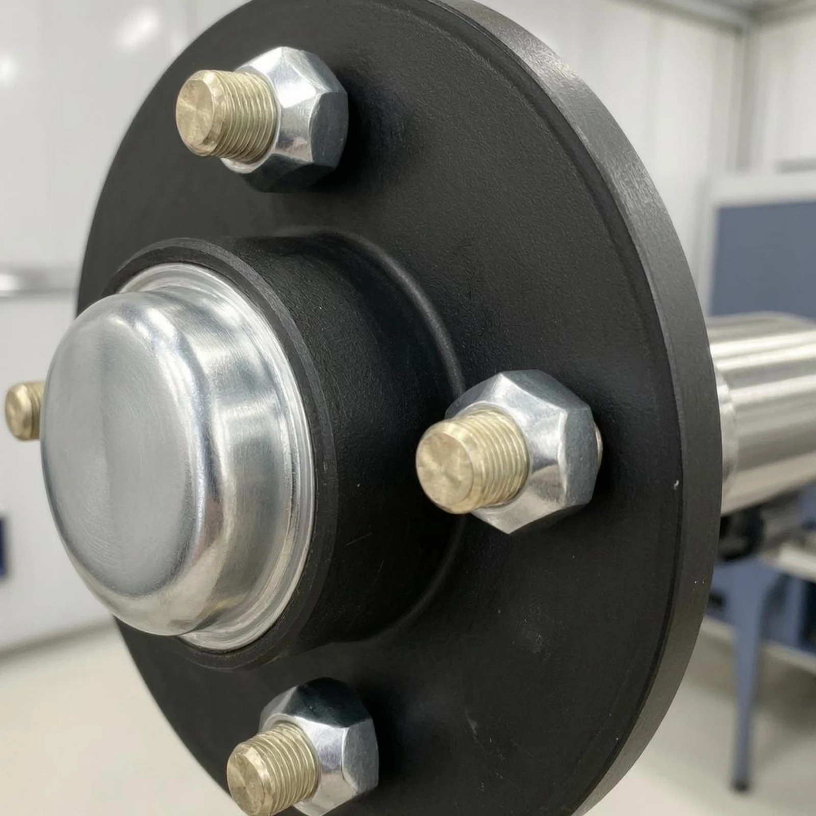 

Trailer Wheel Hub Assembly High Precision Axle Tube 4 Bolt Easy Install Reduced Noise for Trailer