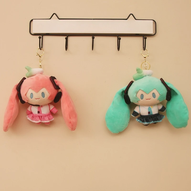 Hatsune New Miku Plush Toy Keychain Cute Miku Anime Collection Peripheral Toys Bag Pendant Decoration Toys Girlfriends Gift