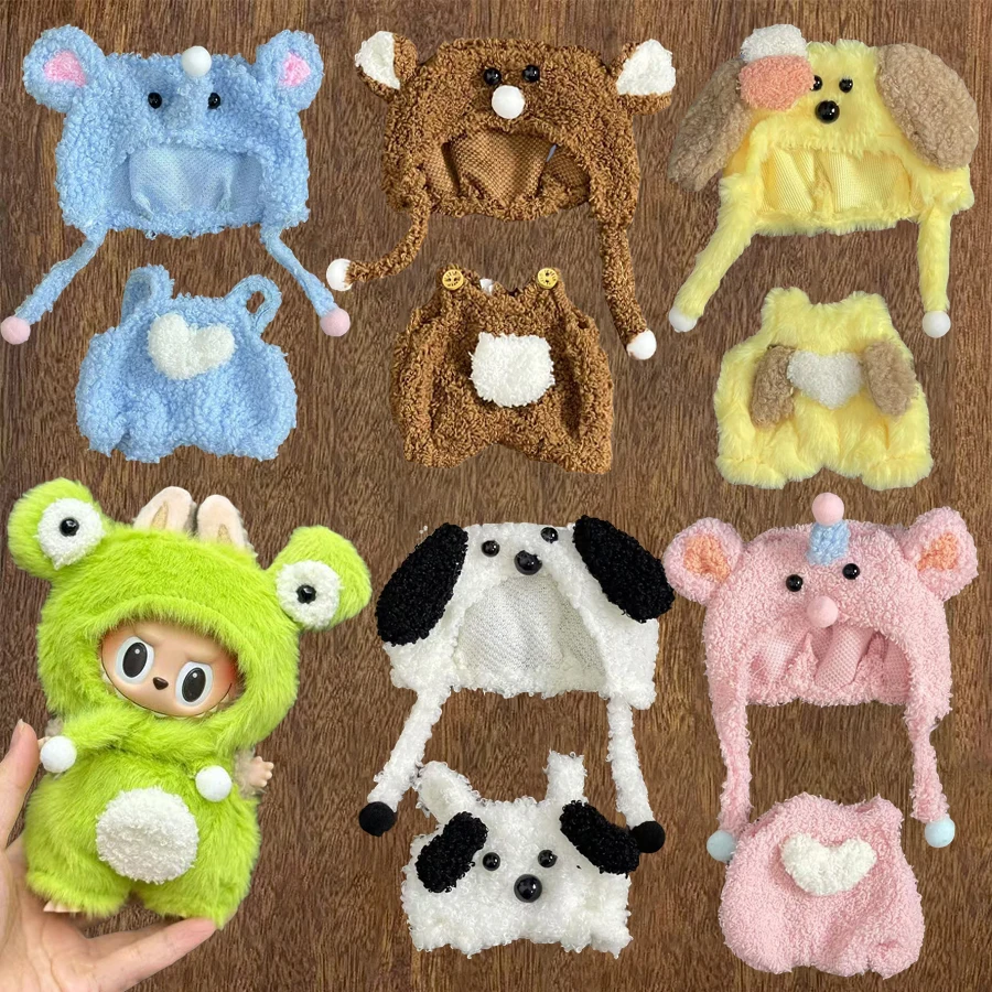 

Doll Clothes for 17CM Labubu,Fashion Cute Plush Set,Doll Dress Up Accessories Toy for Kids