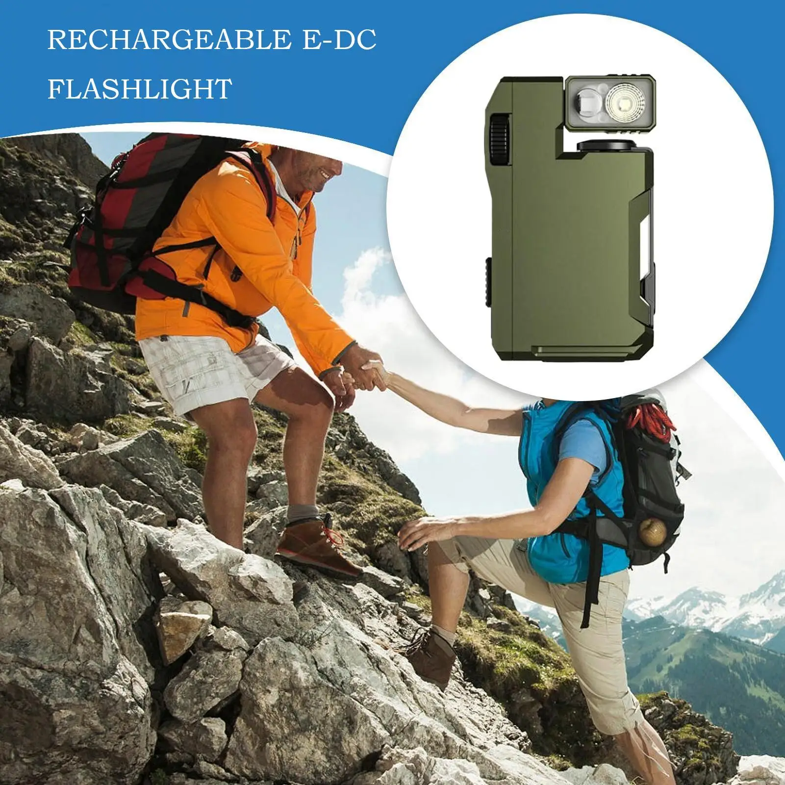 Magnetische zaklamp Oplaadbaar 400 lumen Draagbare zakkampeerlamp Overlevingsuitrusting en benodigdheden voor uitval Binnenvissen