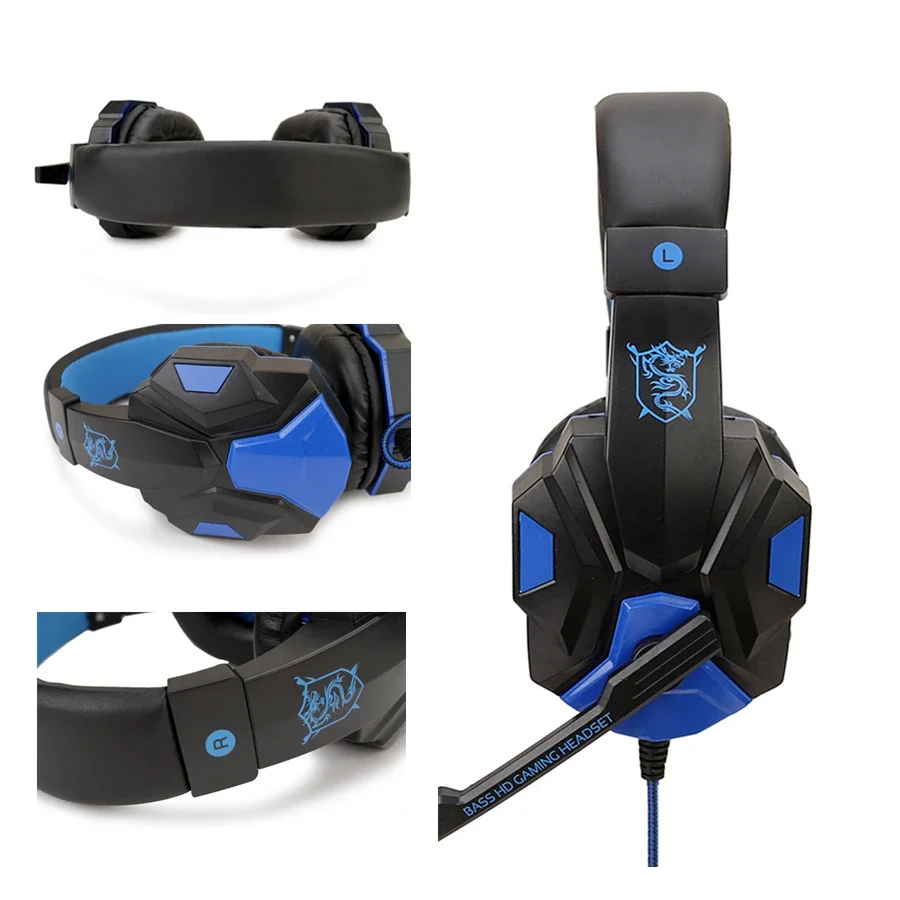 10 шт./лот, профессиональная геймерская гарнитура для компьютера, ноутбука, игровые наушники, бас-стерео, проводная гарнитура для ПК с микрофоном, подарки