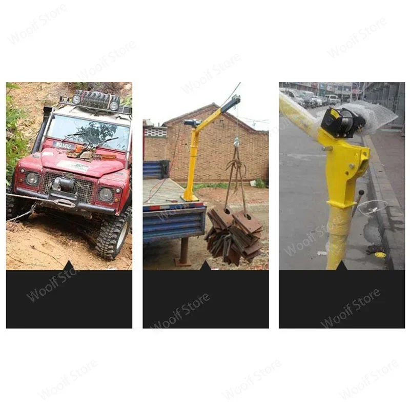 새로운 전기 윈치 12v 자동차 전기 호이스트 오프로드 차량 24v 자조 가정용 소형 와이어 로프 호이스트 호이스트