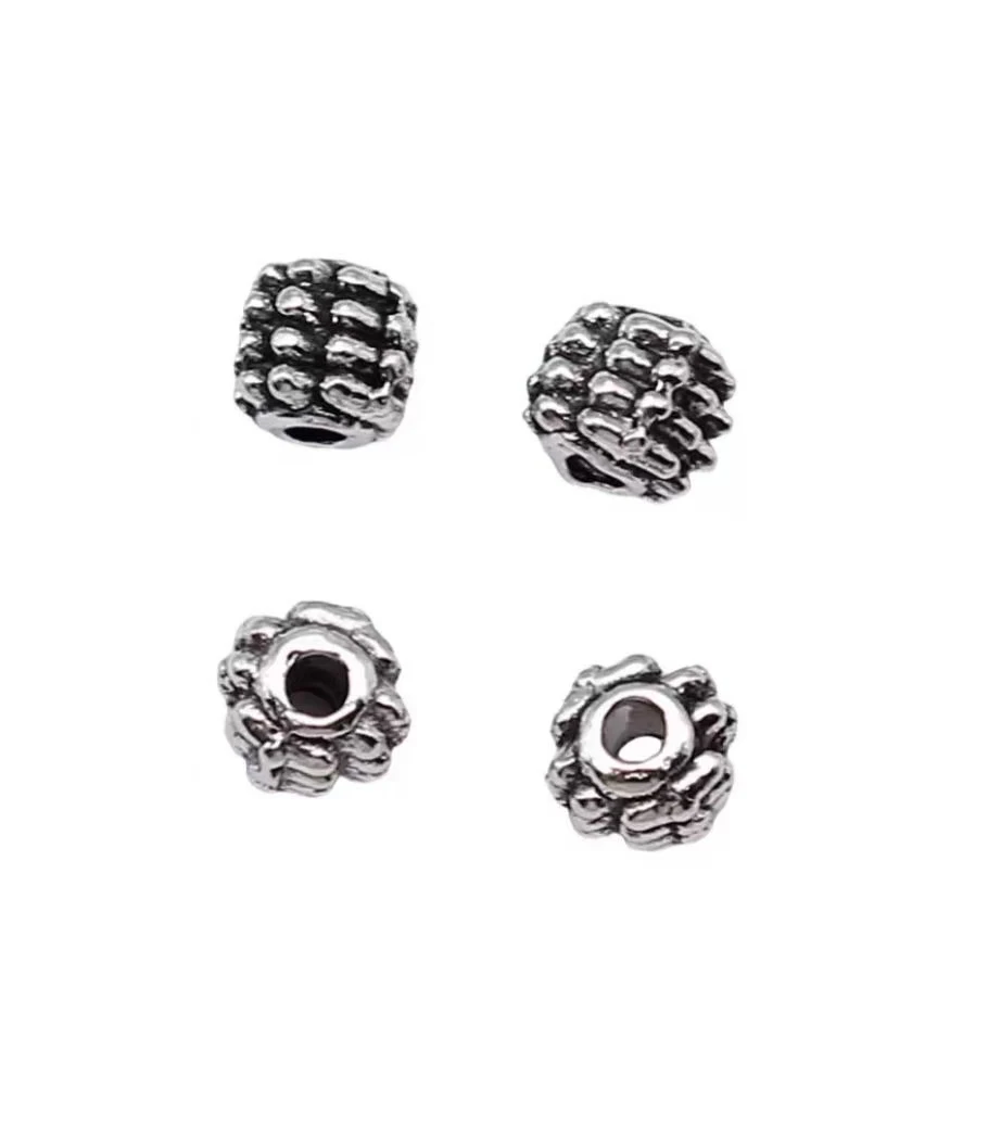 

100pcs 5.5*5.5*4.8mm, hole 1.4mm Zinc alloy metal tibetan silver color plated vintage spacer beads T0051
