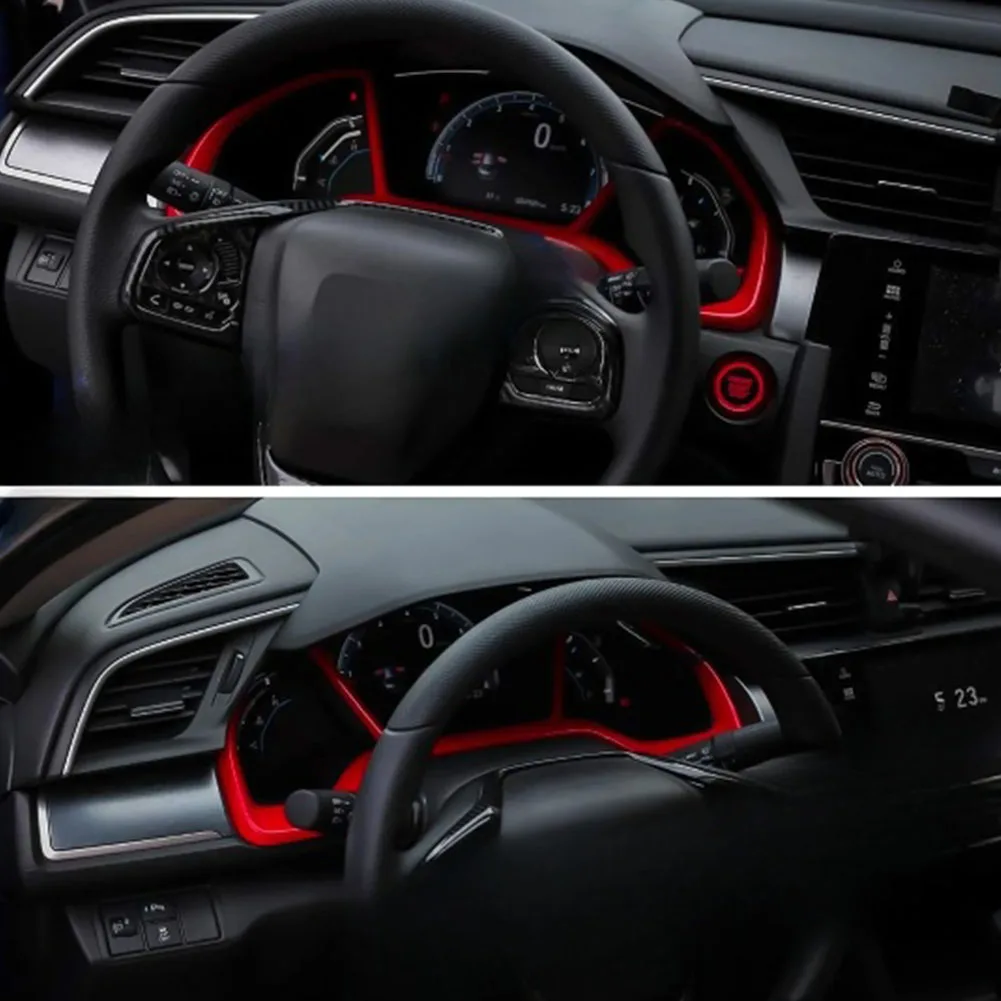 Panel Trim Speedometer Cover Car Modification Instrument Carbon Fiber Frame Lightweight For Honda Civic 2016-2021