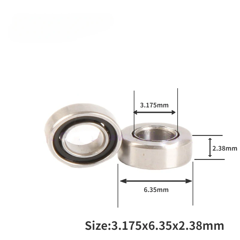 2/5pcs Integral Shield Turbine Rotor Dental  High Speed Bearings  for Ruca NSK SR144TLZ1N  3.175x6.35x2.38mm