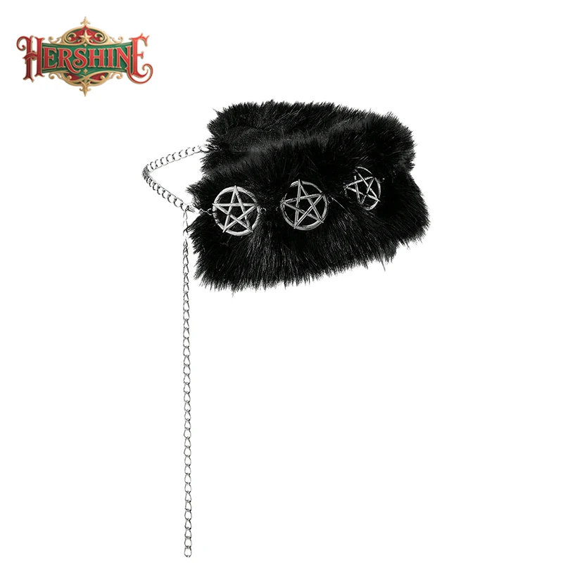 HERSHINE Women's Fashion Plush Five-Pointed Star Waist Chain, Y2K Gothic Punk Rock Hip Hop Accessory,spring，summer，Christmas