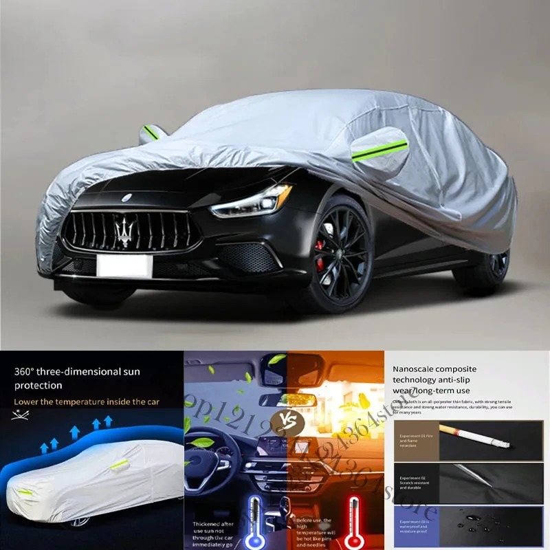 

For Maserati-Ghibli Auto Anti snow Anti dust Anti-uv Anti peeling paint And Anti Rainwater 210t Car cover protection