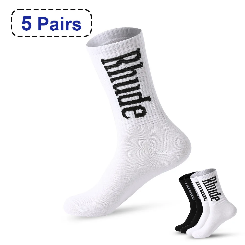 5 Pairs Men's Sports Casual Socks Breathable Comfort for Running and Daily Wear