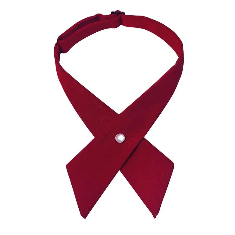 

Практичные простые галстуки-бабочки с крестом для мужчин и женщин, модный корейский галстук крест-накрест со съемным воротником, аксессуары для одежды JK