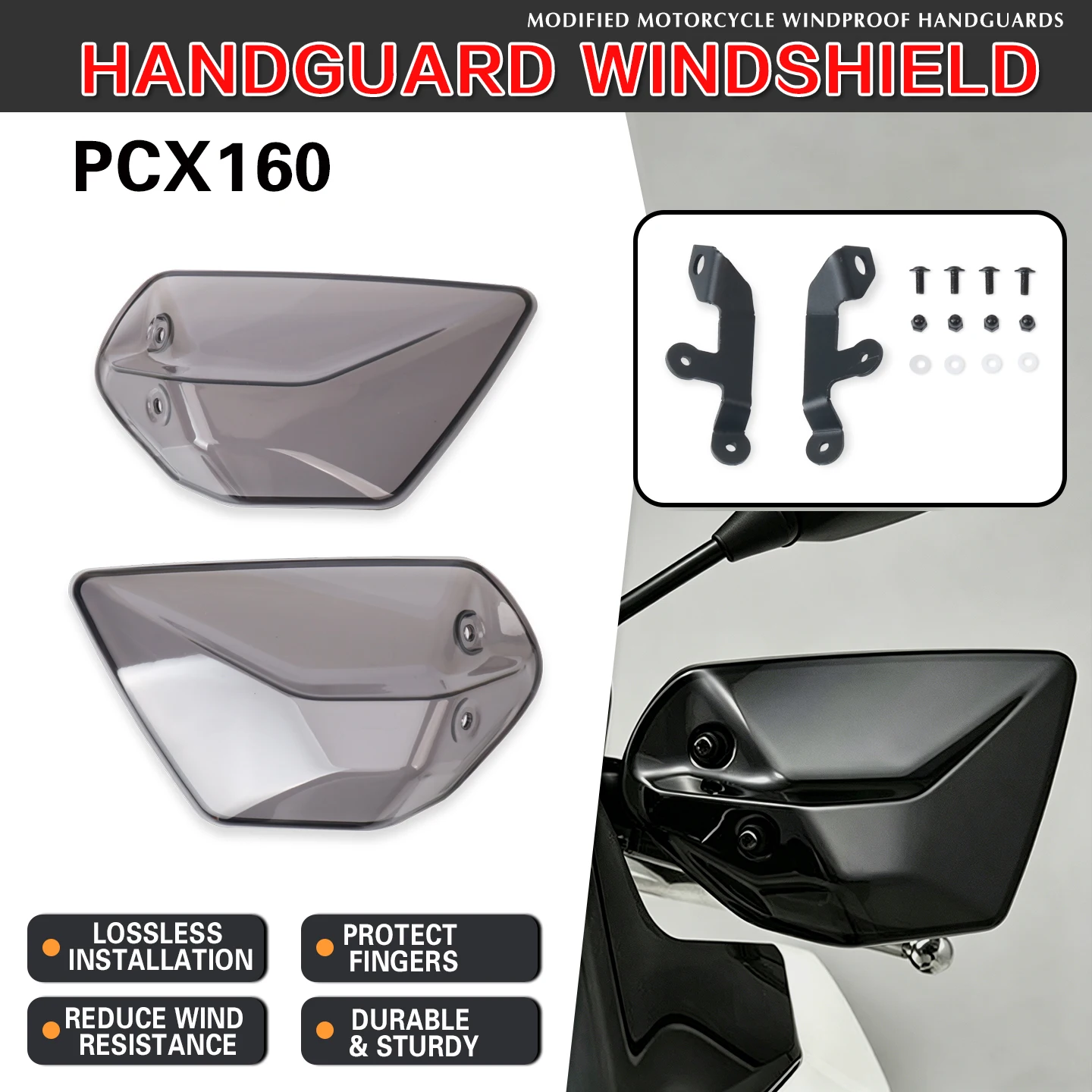 Motorcycle Accessories Handguard Windshield HandleBar Cover For PCX160 PCX e:HEV 2021-2026 PCX125 PCX150 PCX160 Wind Deflectors