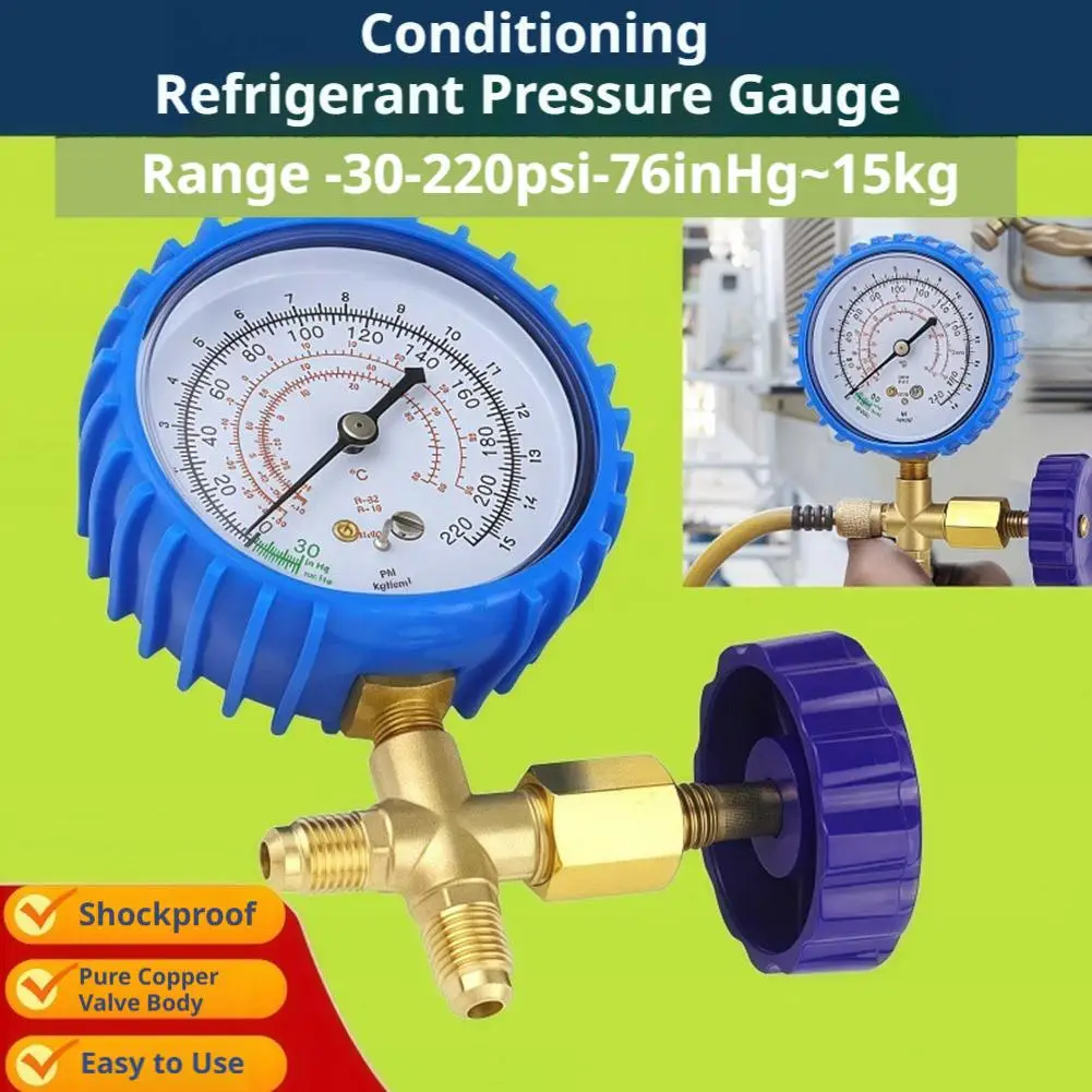 CT-466 Air Conditioner Liquid Filling Form Valve R22R134 Refrigerant Car Fluorine Filling Gauge Valve High And Low Pressure Gaug