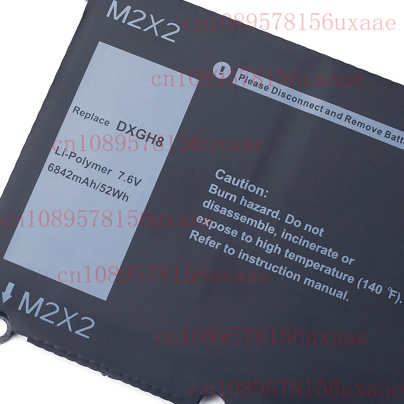 Batería DXGH8 para Dell XPS 13 9370 9380 Latitude 3301 G8VCF 0H754V 52WH 7.6V