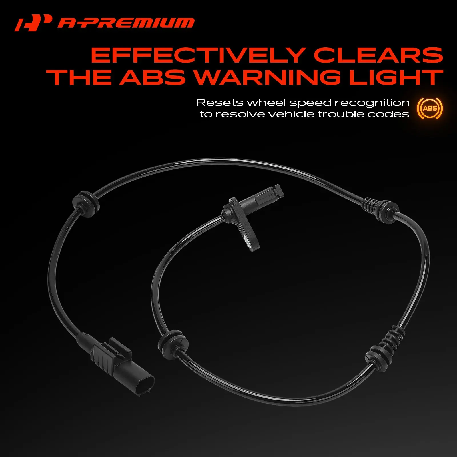 A-Premium Front Driver or Passenger Side ABS Wheel Speed Sensor for Mercedes-Benz E280 2007 E320 2004-2005 E350 2006-2009 E500 3