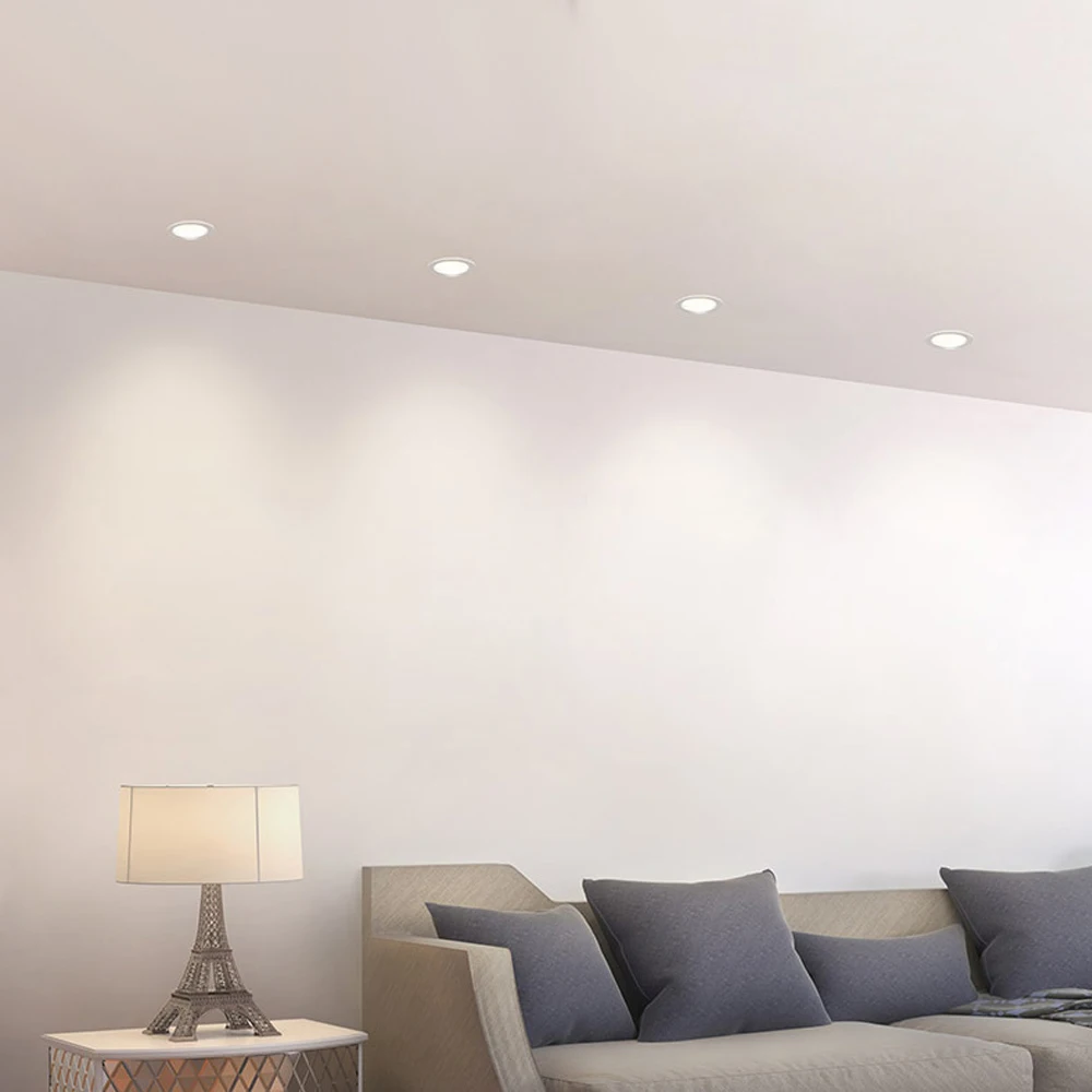 Spot lumineux LED encastrable pour le plafond, éclairage d'intérieur, idéal pour un salon ou une chambre à coucher, 3/5/7/9/12W, AC 220V