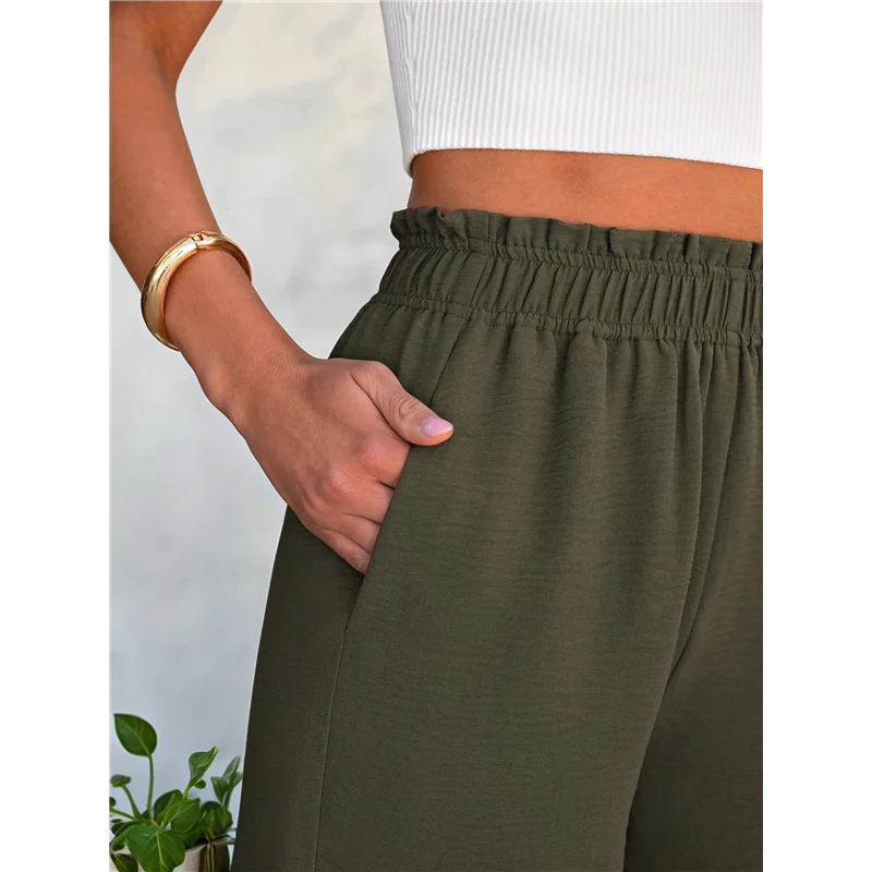 Short de salon élégant taille haute pour femmes, bas confortable, vêtements de plage et de vacances, nouvelle collection été