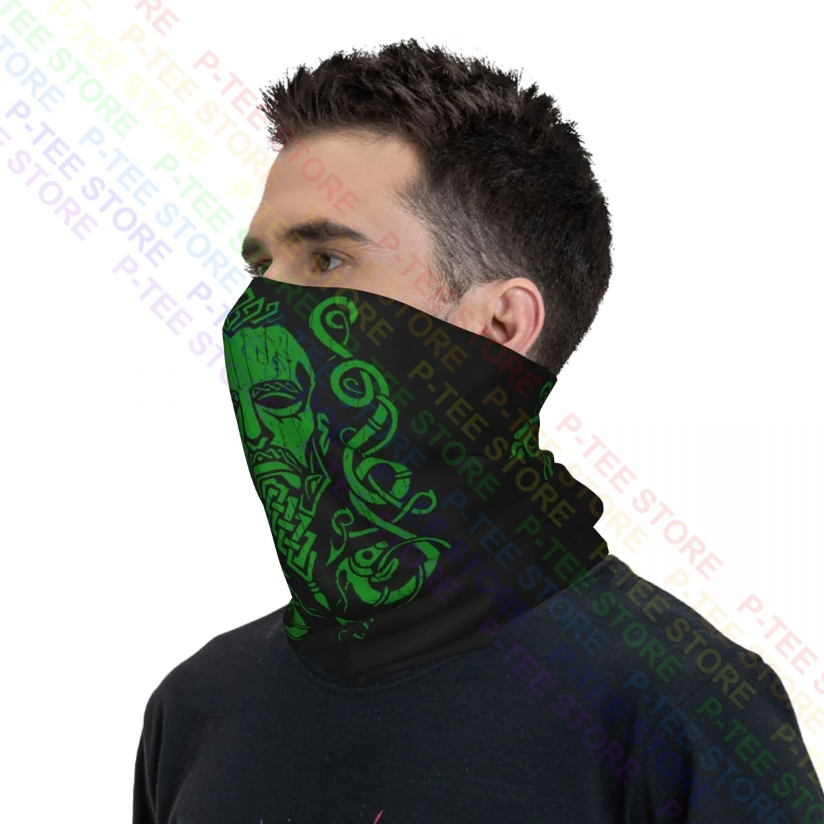 Assasins Creed Valhalla Logotipo Verde Pescoço Gaiter Bandana Lenço Máscara Facial Verão Ourdoor Alta Qualidade