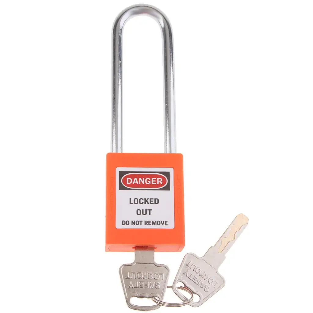 Lock-Out Padlock Stainless Steel with and 3-Inch Hardened Steel Shackle 3 inch, 5 Color Rekeyable