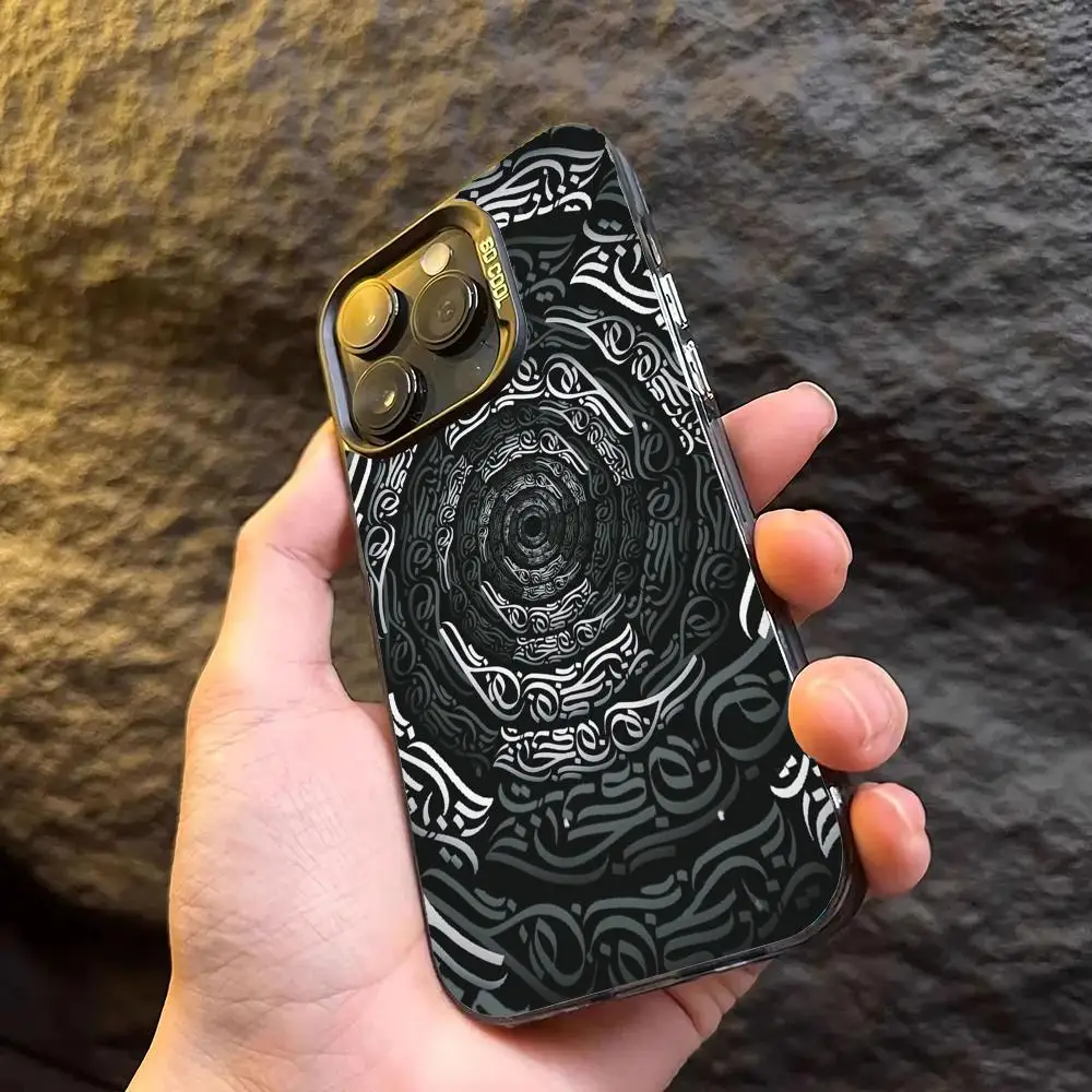 

Circle creative pattern phone case for iPhone 16 15 14 13 12 11 Pro/ Max/Plus shock-proof rear cover anti-fingerprint