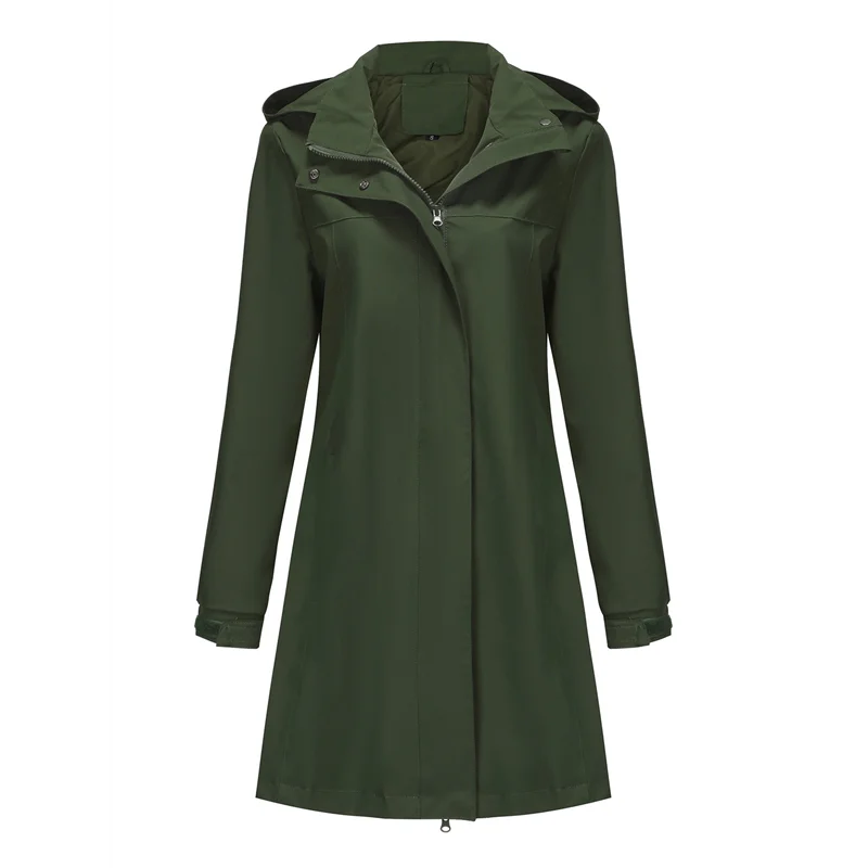 

AA01-Rain Jacket For Women Waterproof With Hood Trech Coat For Women Raincoats Long Windbreaker