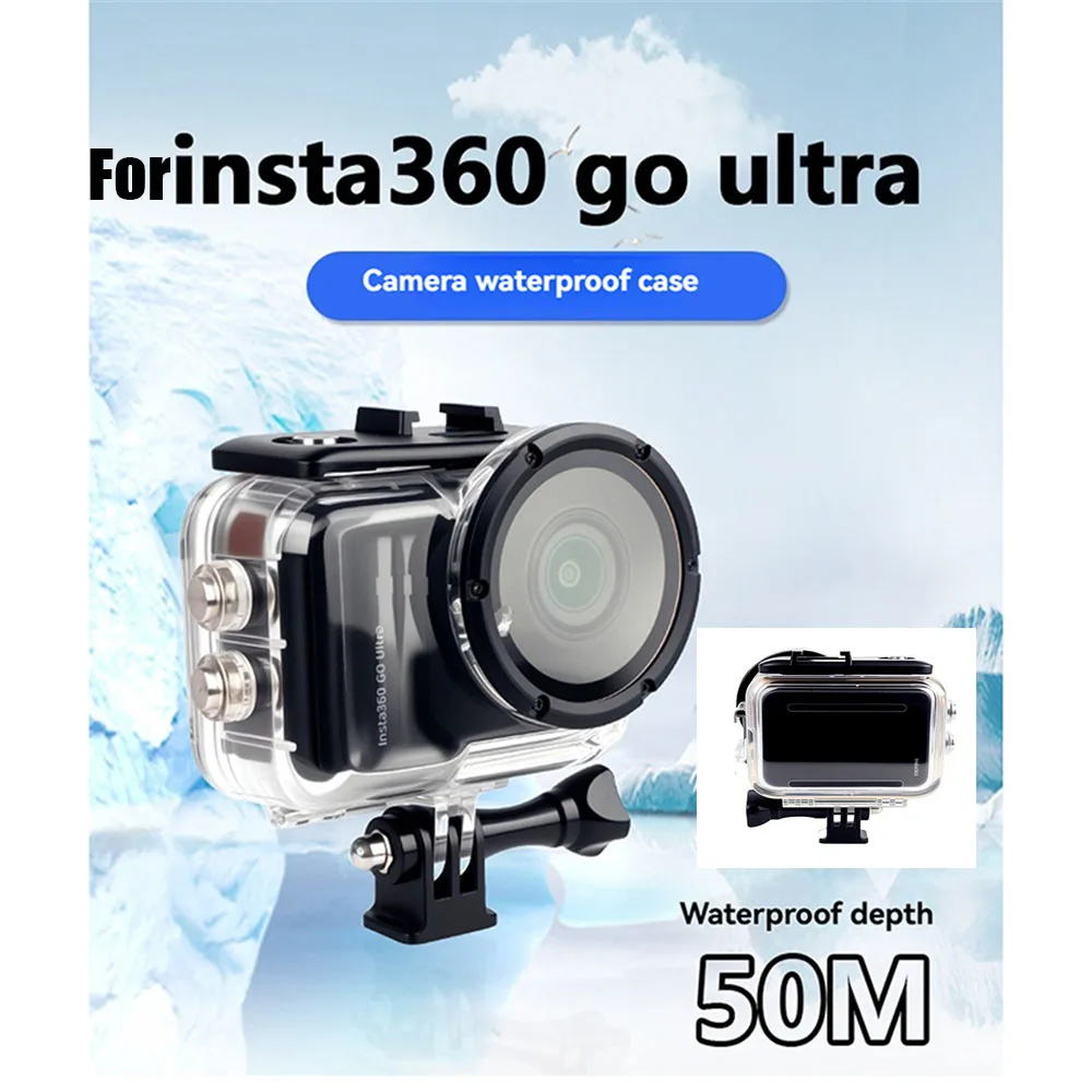 

For Insta360 Go Ultra Waterproof Case 50M Housing Diving Protective Cover For Insta360 GO Ultra Camera Underwater Cover Part