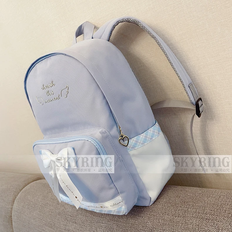 Japanese Style 2024 New Girls\' Bowknot Backpack Student Schoolbag Large Capacity Portable Female Shoulder Bags