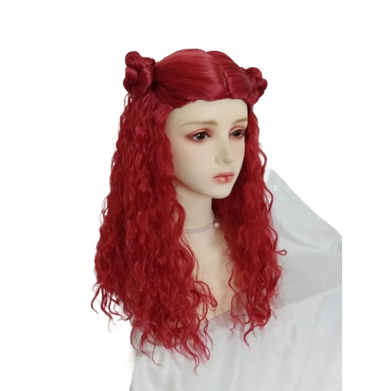 WHIMSICAL W Descendants 4 Cosplay Synthetic Wigs For Kid Adult Accessories The Rise of Red Festive Girl Women Party Wigs