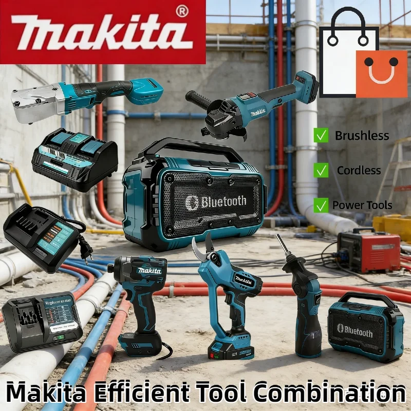 

Makita Gun Cutting 18V /20V Machine Set Brushless Grinder Butter Gun And Including various accessories for the charger