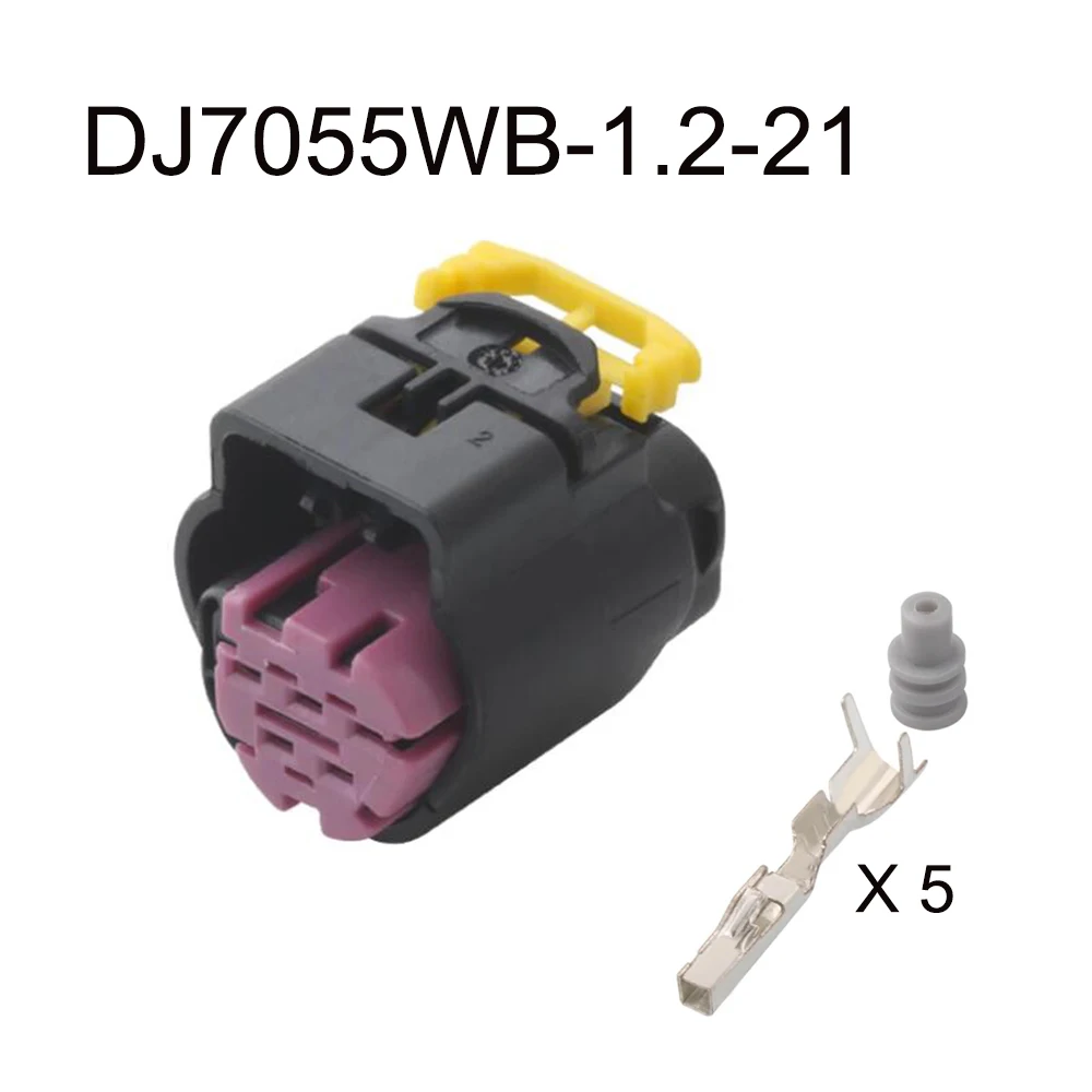 

100SET DJ7055WB-1.2-21 auto Waterproof connector 5 pin automotive Plug famale male socket Includes terminal seal