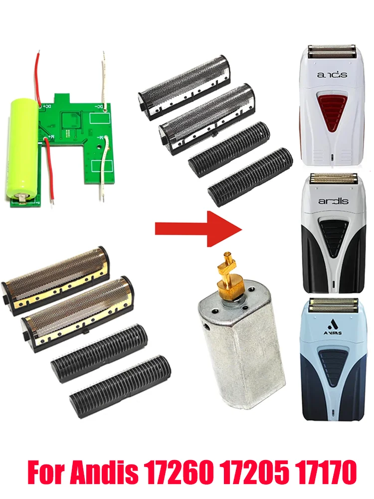 For Men's Professional Hair Clippers Andis 17260 17205 17170 Shaver Motherboard PCB Board 3.7V 11000RPM Motor Knife Net Battery