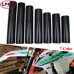 For KTM Honda Yamaha Kawasaki Suzuki Sherco Husqvarna gas gsa beta Motorcycle Front Fork Wraps Carbon Fiber Protectors Universal