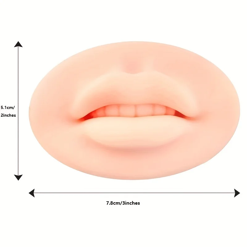 1/3/5 sztuk praktyka tatuażu wargi otwarte usta silikonowy model wargi realistyczne ćwiczenia warg twarzy 3D do makijażu permanentnego praktyka