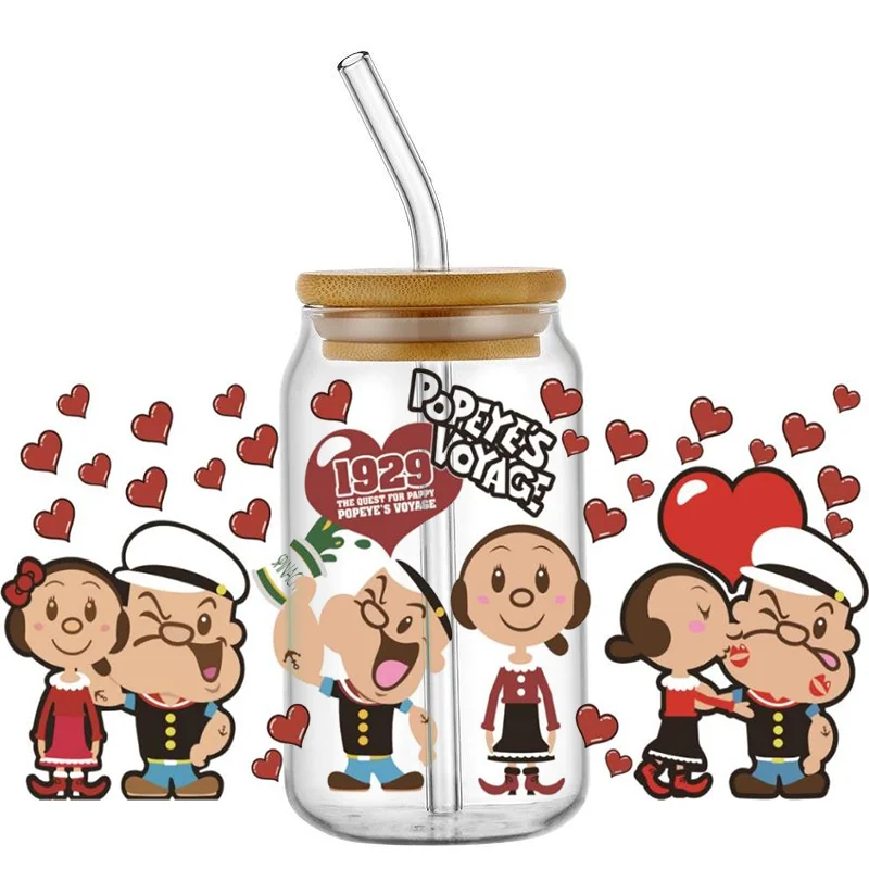 

Новые 3D-наклейки с мультяшным персонажем Попай (Попай) для кружек, водонепроницаемые, для термопереноса, для стаканов 16 унций, для самостоятельного оформления кружек, телефонов и других изделий