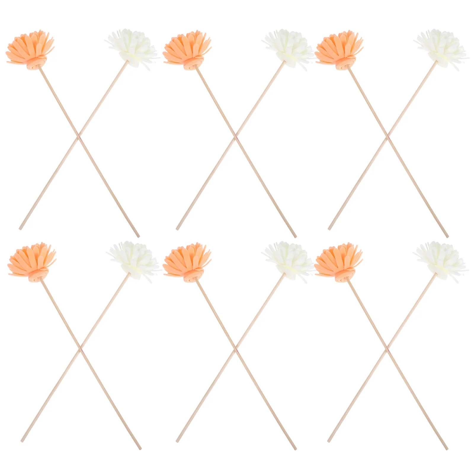 12 Pcs Aromatherapy Rattan Flower Diffusers for Home Artificial Essential Oil Pe Sticks