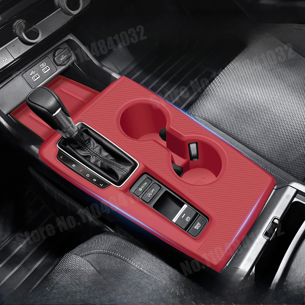 

Central Console Protective Pad for Honda Civic 11th 2023 2024 2025 2022 Silicone Water Cup Holder Storage Tray Organizer