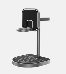 KUXIU 3 in 1 Magnetic Wireless Charging Stand For iPhone16 15 14 13 12Pro/Max,Basketball Chareger holder For Apple Watch/AirPods